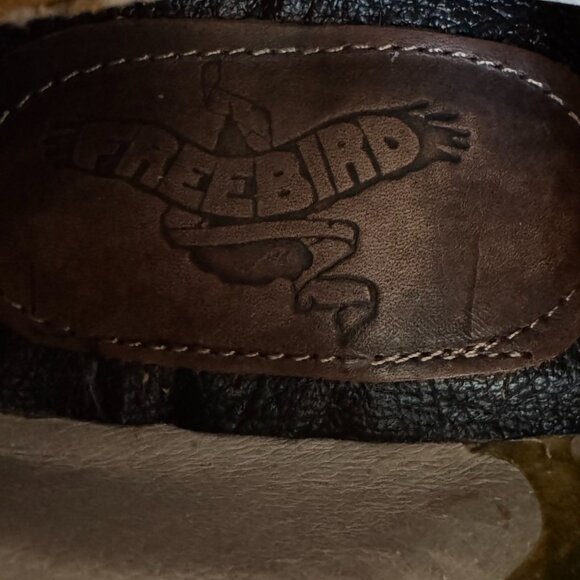 FREEBIRD Cora Genuine Leather Tan Brown Straps Silver Hardware Boots Size 7 - Picture 15 of 17